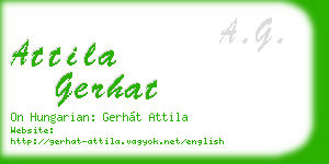 attila gerhat business card