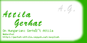 attila gerhat business card